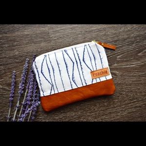 Genuine leather forest clutch